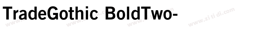 TradeGothic BoldTwo字体转换
